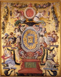 Painel decorativo do gabinete da meilleraye marechale no Pavillon de l