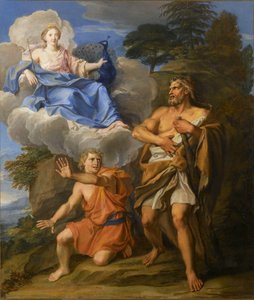 Francês:  Junon apparaît à Hercule História de Hércules - Juno e Hércules de Noël Coypel