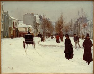 O Boulevard de Clichy sob a neve de Norbert Goeneutte
