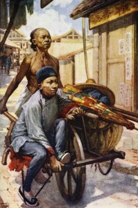 China: Um carrinho de mão (cor litho) de Norman Hardy