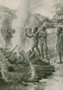 O calvário pelo fogo, uma cerimônia de totem de Norman Hardy