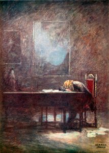 Etude em Dó Menor, Chopin ao piano (litografia a cores)