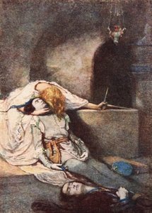 Romeu e Julieta, Acto V Cena 3, ilustração de 