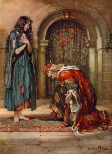 Tennyson, The Beggar-Maid (lito colorido) de Norman Mills (after) Price
