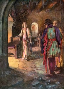 Tennyson, O Casamento de Geraint (lito colorido) de Norman Mills (after) Price