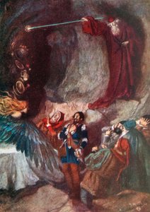 A Festa Desapareceu. A Tempestade - Ato III, Cena 3 (litografia a cores)