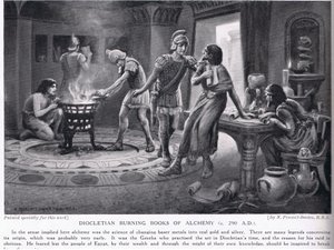 Diocletian queima livros da alquimia 290AD