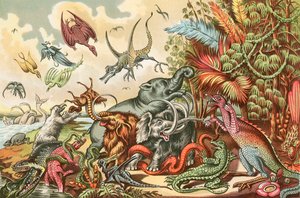 Animais pré-históricos e répteis