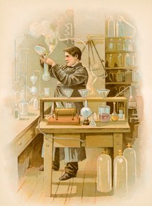 Thomas Edison em seu laboratório