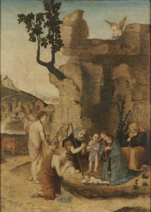 Adoração dos pastores de Northern Italy, late 15th early 16th Century