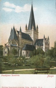 Catedral de Trondheim, Noruega (foto a cores) de Norwegian Photographer