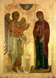 A Anunciação Ustiug, c.1130-40 (tempera no painel)