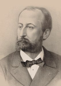 Retrato do compositor Camille Saint-Saëns 1835-1921, 1879. de Octave Edouard Jean Jahyer