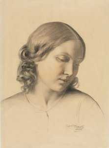 Retrato de uma jovem mulher, c. 1854-1858. de Octave Tassaert