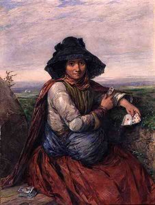 The Fortune Teller (aguarela sobre papel)