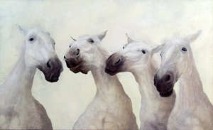 Equus quatro (acrílico sobre tela) de Odile Kidd