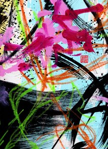 primavera de Mozart Abstração de tinta 3, 2020 (acrílico sobre tela)
