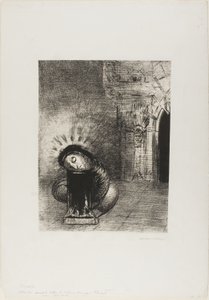 Uma longa crisálida, a cor do sangue, placa 2 de 6 de Odilon Redon