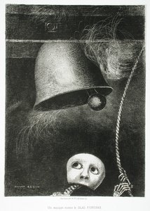 Uma máscara soa o toque de morte de Odilon Redon