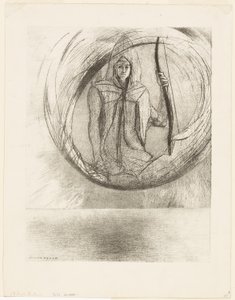 E Além, o Ídolo Astral, a Apoteose, placa 2 de 6 de Odilon Redon