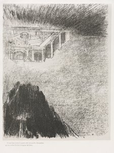 E eu, João, vi a Cidade Santa, Nova Jerusalém, Descendo de Deus e do Céu de Odilon Redon