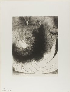 E caiu uma grande estrela do céu, queimando como se fosse uma lâmpada, placa 5 de 12 de Odilon Redon