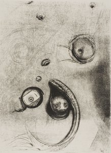 E que Olhos sem Cabeça Estavam Flutuando Como Moluscos, placa 13 de 24 de Odilon Redon