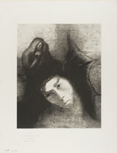 Anthony: "Qual é o objetivo de tudo isso?" O Diabo: "Não há objeto!", placa 18 de 24 de Odilon Redon