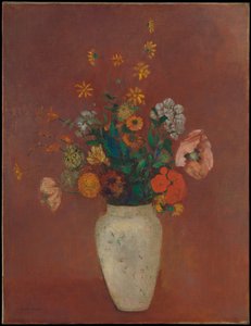 Ramo de flores numa jarra chinesa de Odilon Redon
