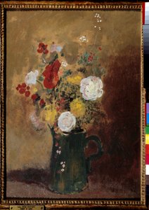 Bouquets de flores Pintura de Odilon Redon (1840-1916) Bordeaux do século XIX, Musee des Beaux Arts de Odilon Redon
