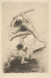Caim e Abel, 1886. de Odilon Redon