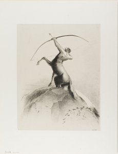 Centauro mirando nas nuvens de Odilon Redon