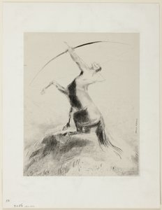 Centauro mirando nas nuvens de Odilon Redon