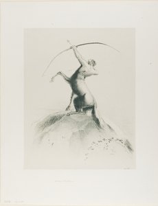 Centauro mirando nas nuvens de Odilon Redon