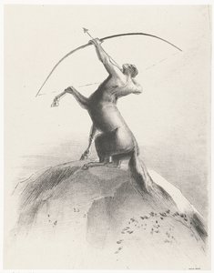 Centauro aponta para o céu Centauro apontado para o nariz de Odilon Redon
