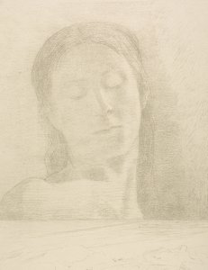 Olhos fechados de Odilon Redon