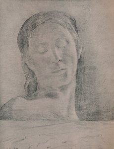 Olhos Fechados, c.1890, 1946 de Odilon Redon