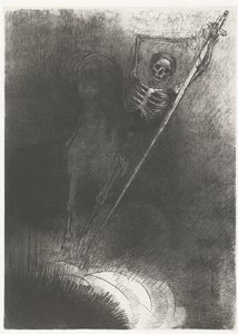 De Dood te paard
...e aquele que montou sobre ela chamava-se Morte (título sobre o objecto)
Apocalipse de São João (título da série)
Openbaring van Johannes (título da série) de Odilon Redon