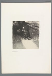 Des larves si hideuses
La Maison Hautée, 6 litografias página de rosto
The Haunted House, La Maison Hantée, ilustrações de texto de Bulwer-Lytton, traduzido em francês por René Philipon, (título da série) de Odilon Redon