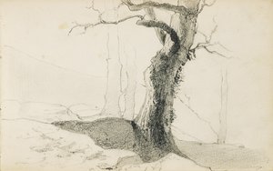 Desenho de um álbum intitulado "The Basque Country", 1862-63 de Odilon Redon
