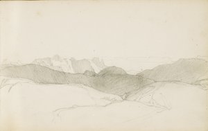 Desenho de um álbum intitulado "The Basque Country", 1862-63 de Odilon Redon