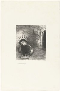 Um longo pop da cor do sangue ...une longue chrysalide couleur de sang... Tentation de Saint-Antoine (2) (título da série) Tentação de Santo Antônio (título da série) de Odilon Redon