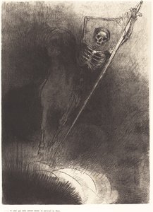 E aquele que montou nele se chamava Morte (E o nome dele que estava sentado nele era Morte) de Odilon Redon