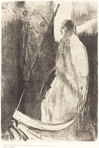 E outro anjo saiu do templo que está no céu, e ele também tinha uma foice afiada de Odilon Redon
