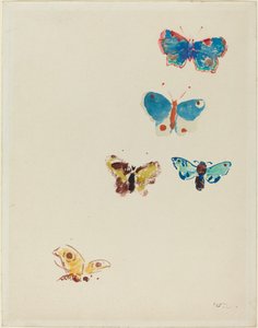 Cinco borboletas de Odilon Redon