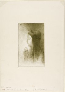 Frontispício para Chevaleries Sentimentales por Ferdinand Hérold, 1893 de Odilon Redon