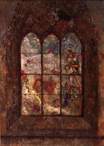 Aparição Gótica (óleo sobre tela) de Odilon Redon