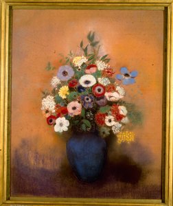 Grande ramo num vaso azul de Odilon Redon