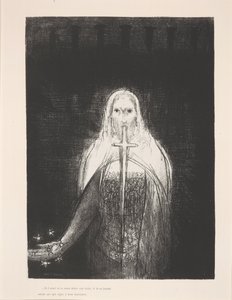 "Ele tinha as sete estrelas na mão direita...", ilustração da série "Apocalypse de Saint-Jean". de Odilon Redon