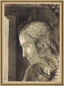 Cabeça voltada para a esquerda de Odilon Redon